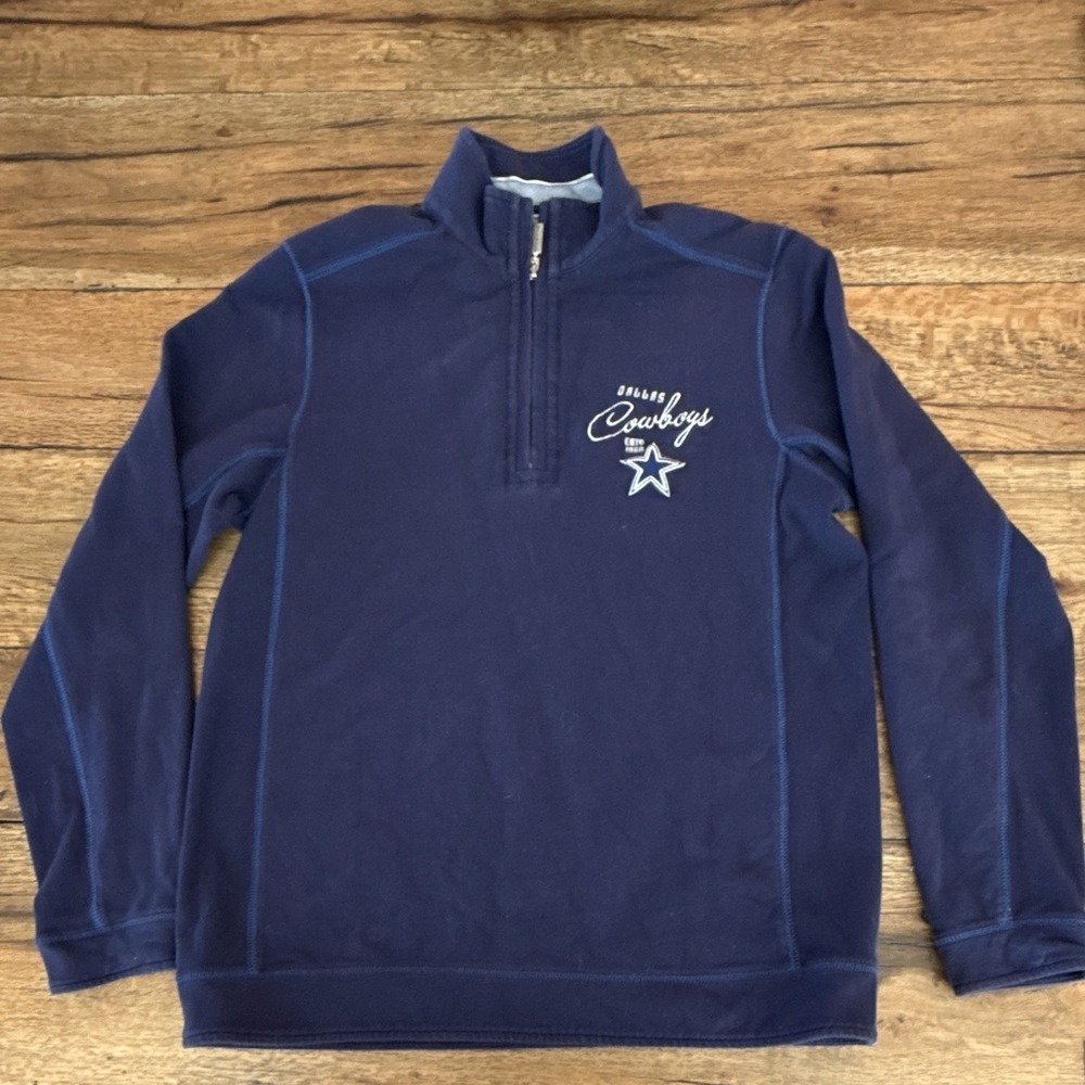 Tommy Bahama Dallas Cowboys Blue 1/4 Zip Pullover Sweatshirt Size S/P